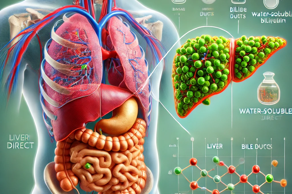 تحلیل آزمایش پزشکی، بیلی‌روبین مستقیم (Bilirubin Direct)